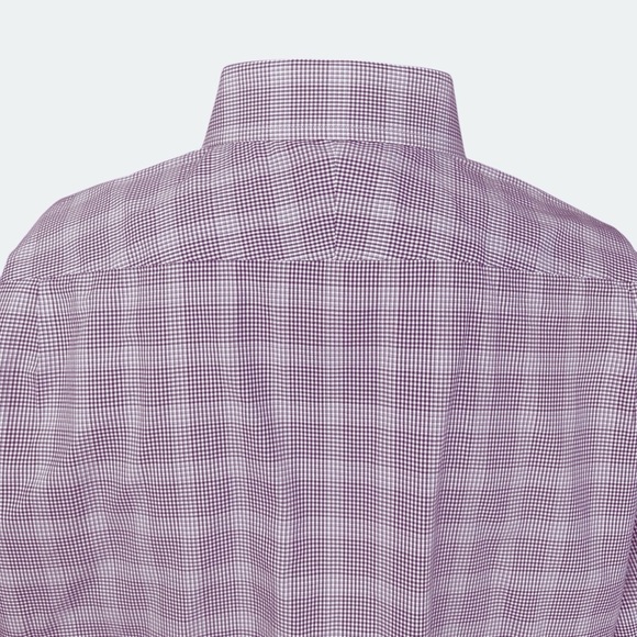 TOM FORD Glen Check Shirt 44 Neck 17.5" Prince of Wales Cotton Poplin - Picture 9 of 16